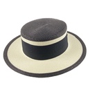 fashion flattop straw hat sun hat stitching summer hatpicture10