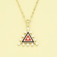 fashion drop oil triangle pendent inlaid pearl 925 silver necklacepicture7