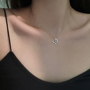 silver butterfly simple ladies hollow butterfly pendant diamond clavicle alloy chainpicture8