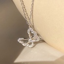 silver butterfly simple ladies hollow butterfly pendant diamond clavicle alloy chainpicture11