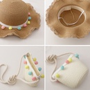 Summer Korean childrens sunscreen sun hat straw hat messenger bagpicture3