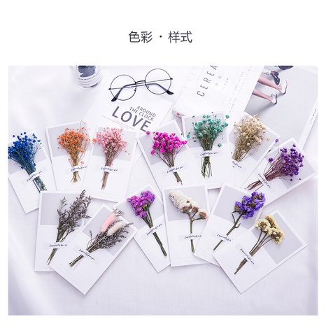 Fashion Gypsophila Dried Flower Greeting Card Mother's Day Greeting Card's discount tags