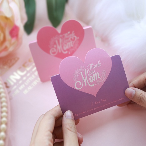 fashion creative heart-shaped greeting card mother's day greeting card's discount tags