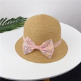 Summer childrens straw bag bow hat set sun hat basin hat messenger bagpicture10