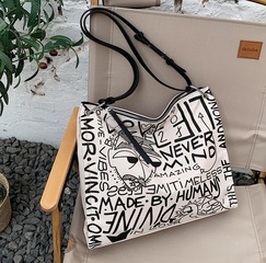Large-capacity female new canvas shoulder messenger bag 35*29*9cm
