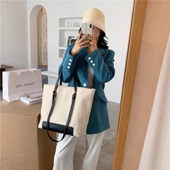 casual contrast color large-capacity tote shoulder bag 44*33*11cm