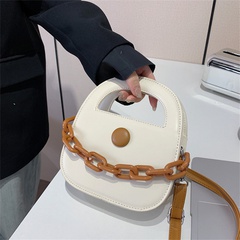 Style coréen couleur de contraste chaîne acrylique créative petit sac de messager 13*17*8cm