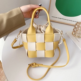 female summer new fashion stitching plaid messenger portable bucket bag221314cmpicture6