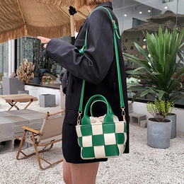female summer new fashion stitching plaid messenger portable bucket bag221314cmpicture9