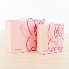 Sac fourre-tout cadeau d'anniversaire pour enfants sac en papier lapin mignon coréen
