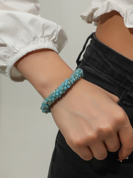 Fashion Blue Crystal Handmade Bracelet Women Wholesale's discount tags