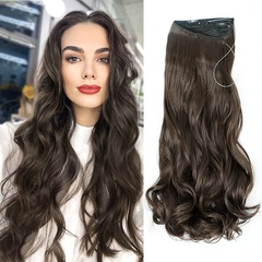 pelucas de mujer extensiones de cabello de fibra química pelucas de onda grande mediana y larga
