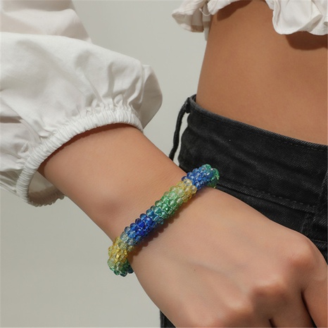 Fashion Crystal Color Beaded Handmade Bracelet's discount tags