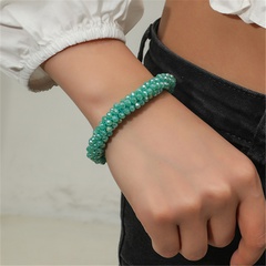 Fashion Green Crystal Beaded Handmade Bracelet