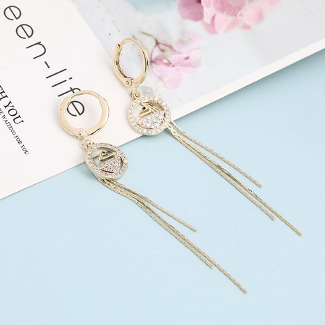 Temperament, fashion and slimming, classic tassel earrings's discount tags