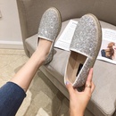 Korean style spring and autumn new round head rhinestone fisherman shoes flat straw woven loaferspicture8