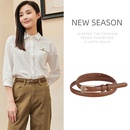new womens leather thin casual skirt pants belt wholesalepicture4