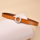 New Inlaid Crystal Diamond Square Buckle Decorative Womens Leather Buckle Beltpicture8