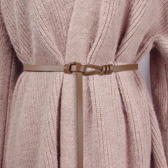 New non-porous knotted thin decorative belt women's fashion simple dress waist