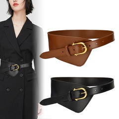 wide women's leather decoration cowhide girdle corset waist belt leather wholesale