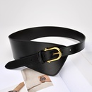 wide womens leather decoration cowhide girdle corset waist belt leather wholesalepicture2