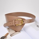 wide womens leather decoration cowhide girdle corset waist belt leather wholesalepicture3