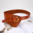 wide womens leather decoration cowhide girdle corset waist belt leather wholesalepicture4