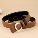 Ladies Double Sided Available Internal Buckle Simple Thin Belt Cowhidepicture6