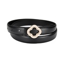 flowershaped diamond buckle leather twolayer cowhide belt womens decorativepicture5