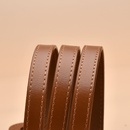 Nuevo cinturn decorativo fino no poroso de cuero para mujer de dos capas para mujerpicture3