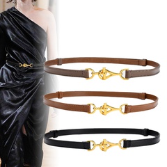Fashion adjustable leather women's fashion decorative belt