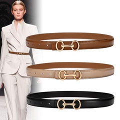Fashion leather women's simple jeans decorative belt