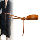 Spot knotted leather womens fashion decorative windbreaker beltpicture1