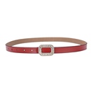 cowhide womens fashion diamondstudded patent leather beltpicture5