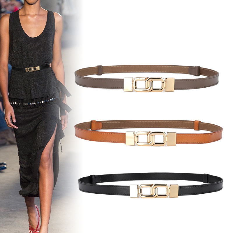 New winter adjustable leather belt female decorative waist accessories