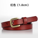 Fashion new ladies leather simple versatile cowhide square buckle beltpicture7