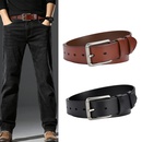 New mens leather pin buckle fashion business alloy buckle pants beltpicture4