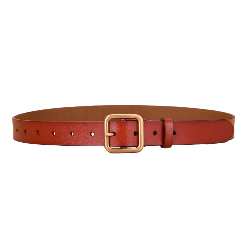 New cowhide ladies leather casual retro female jeans belt