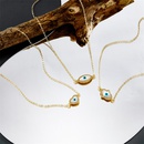 fashion natural motherofpearl pendant devils eye zircon copper necklacepicture9