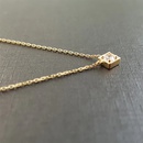fashion 14K gold square pendant inlaid zircon pendant copper necklacepicture10
