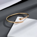 Simple Fashion Snake Copper Opening Adjustable Gold Retro Copper Braceletpicture2