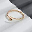 Simple Fashion Snake Copper Opening Adjustable Gold Retro Copper Braceletpicture3