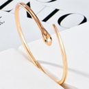 Simple Fashion Snake Copper Opening Adjustable Gold Retro Copper Braceletpicture4