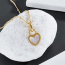 fashion copper heartshaped necklace simple doublesided copper necklacepicture4