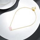 Fashion Crystal Necklace Irregular Natural Stone Pendant Copper Necklacepicture9