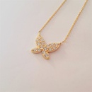 fashion 14k gold butterfly necklace microencrusted diamond copper necklacepicture7