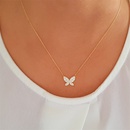 fashion 14k gold butterfly necklace microencrusted diamond copper necklacepicture8