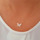 fashion 14k gold butterfly necklace microencrusted diamond copper necklacepicture10