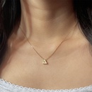 fashion plated 14K gold triangle necklace simple copper clavicle chainpicture6