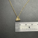 fashion plated 14K gold triangle necklace simple copper clavicle chainpicture7